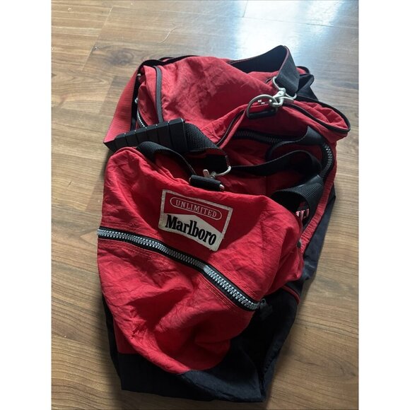 Marlboro Other - Vintage Marlboro Unlimited Gym Sports Red Duffle Bag Large
